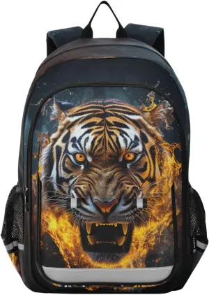 ALAZA Tiger Firing Laptop Backpack Purse for Women Men Travel Bag Casual Daypack with Compartment & Multiple Pockets