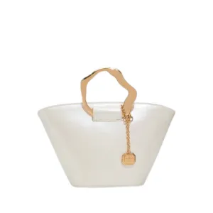 ALDO Goldenview Satchel - White/Bone