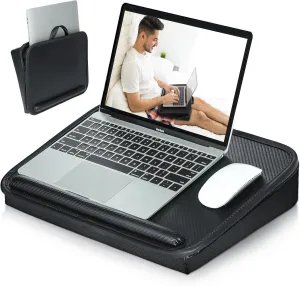 Allinside Comfortable Lap Desk for Laptop & Tablet PC, Portable Laptop Desk Stand & Storage Bag, Fits up to 15.6 in, Black
