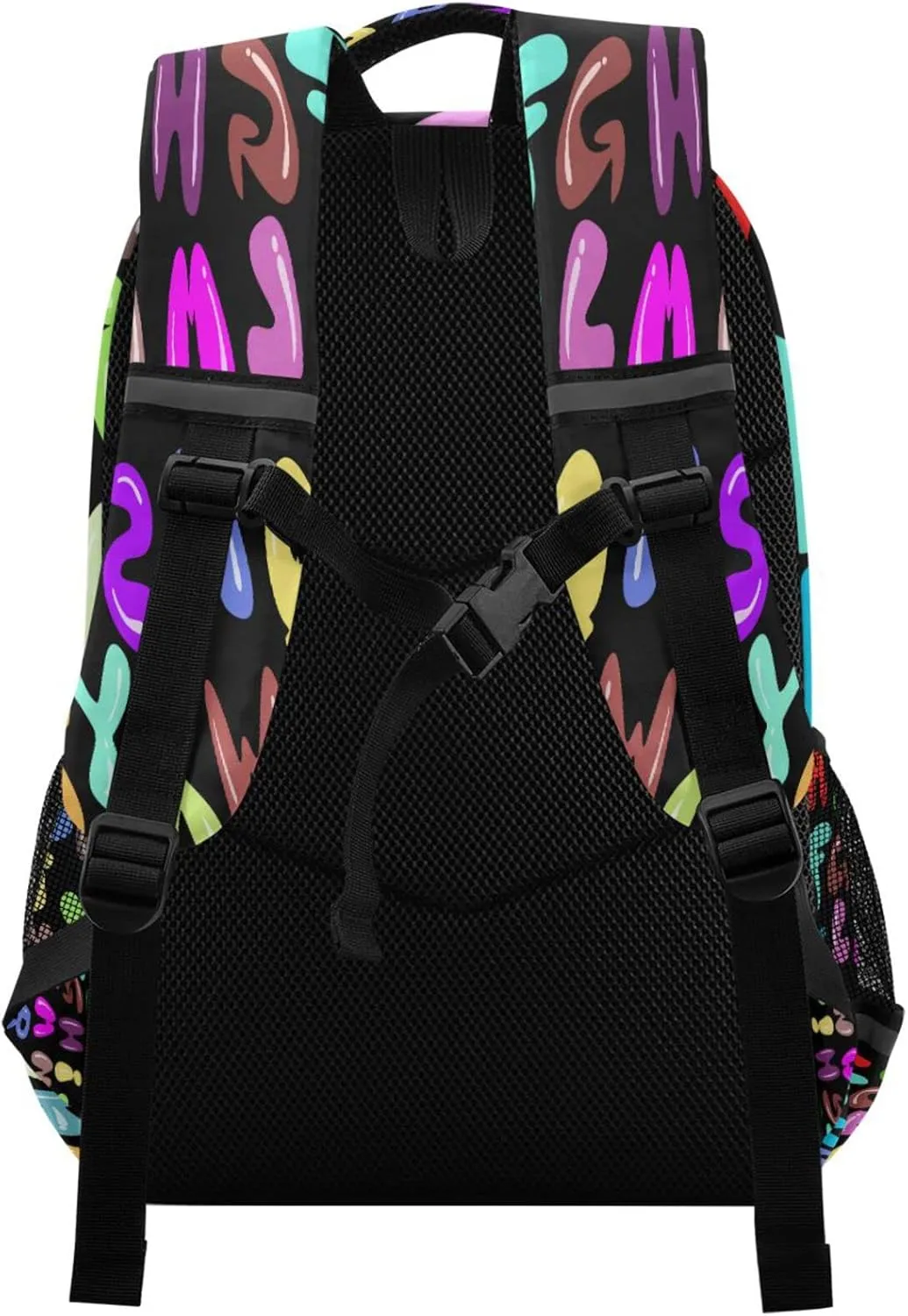 Alphabet Backpack for Girls Kids Boys School Bookbags, Student Laptop Backpack Carrying Bag Casual Lightweight Travel Sports Day Packs