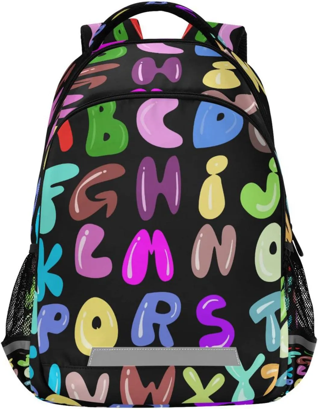 Alphabet Backpack for Girls Kids Boys School Bookbags, Student Laptop Backpack Carrying Bag Casual Lightweight Travel Sports Day Packs