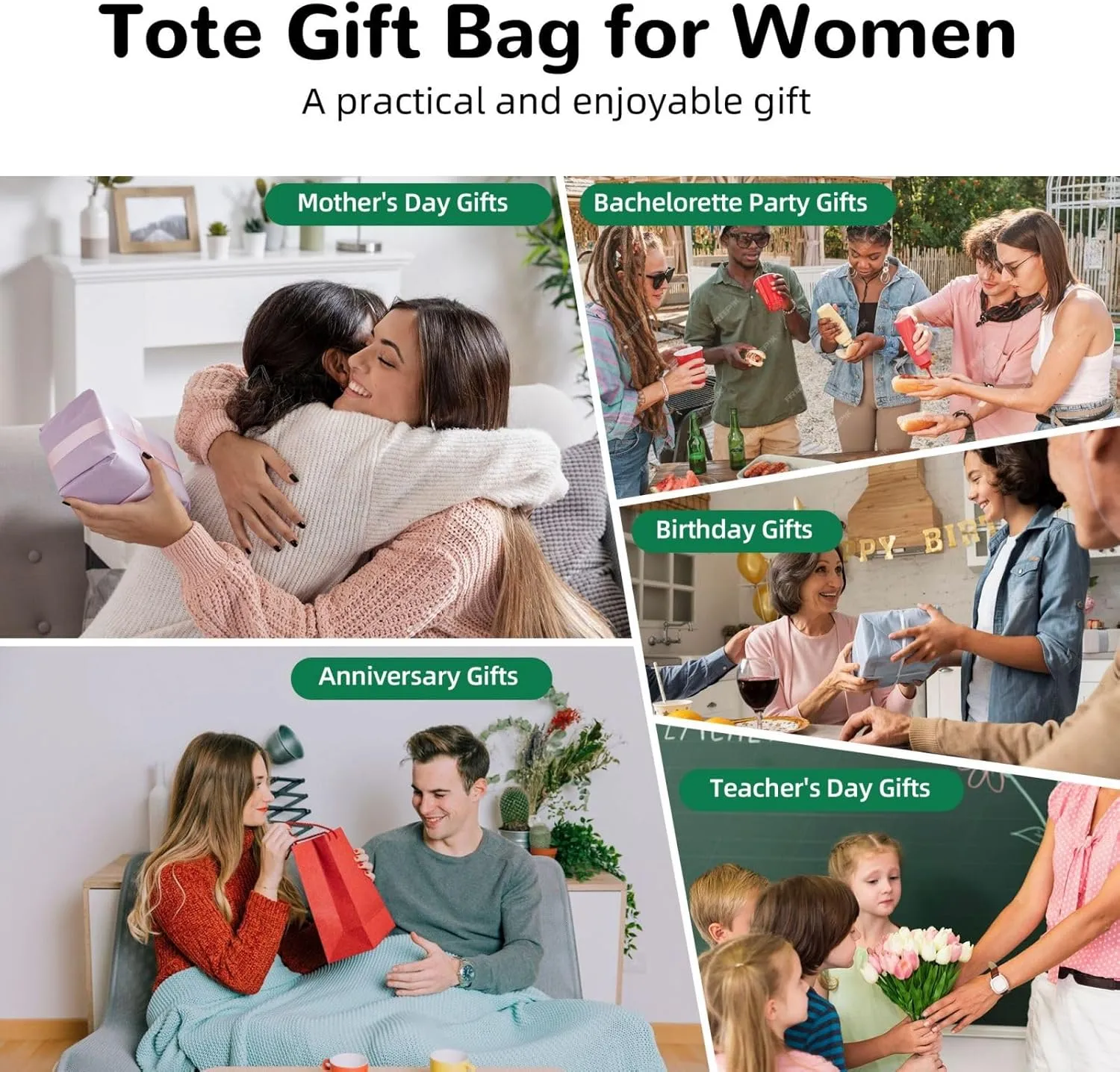 AMAZWI Brook Trout Fishing Wave Canvas Tote Bag For Women, Aesthetics Gifts Bag Travel Tote Handbags Shopping Daily Working