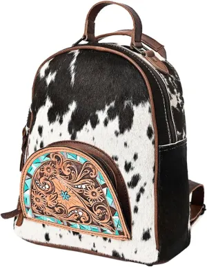 American Darling Backpack Hand Tooled Hair on Genuine Leather Western Women Bag | Backpack for Women | Laptop Backpack | Backpack for School | Backpack Purse | Travel Backpack