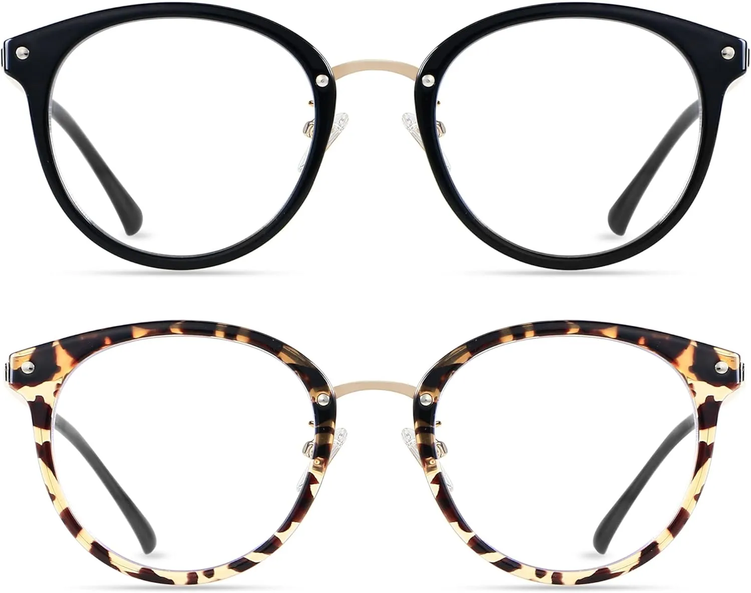 ANDWOOD Blue Light Blocking Glasses Women Computer Screen Oversized Bluelight Blocker for Big Heads Anti Eye Strain