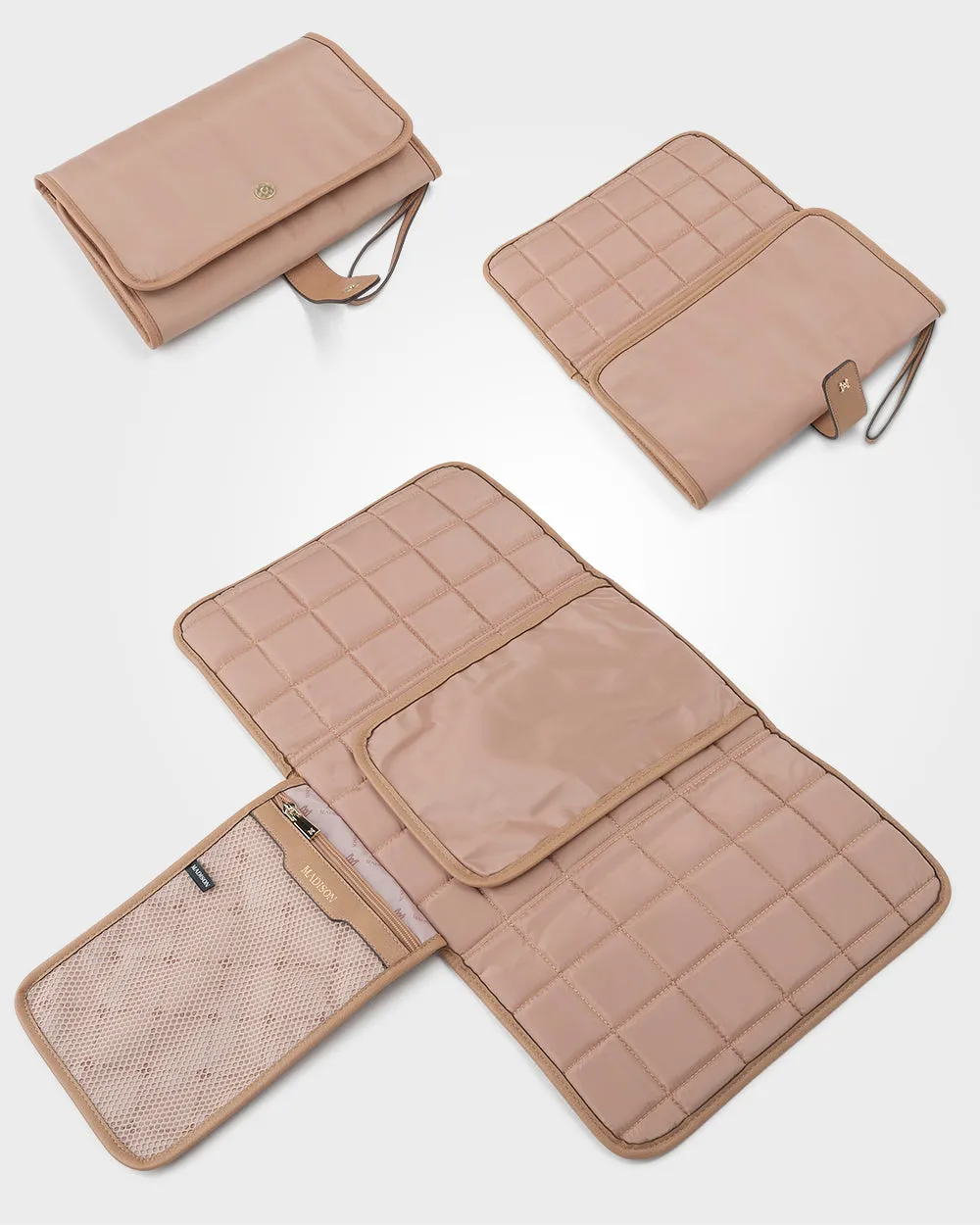 Anita Large Nylon Baby Bag With Change Mat, Stroller Clips & Zip Pouch