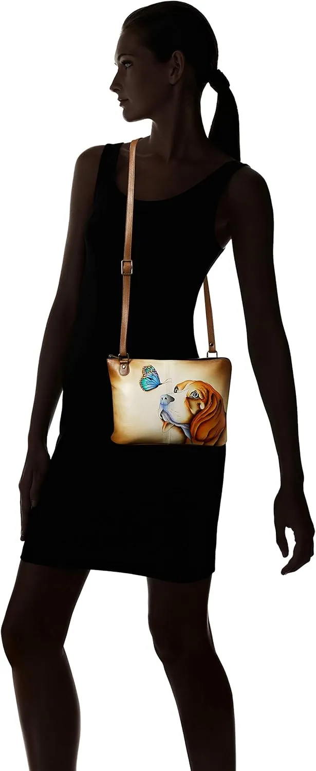 Anna by Anuschka Hand Painted Women’s Genuine Leather-Two-Sided Zip Travel Organizer