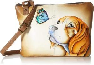 Anna by Anuschka Hand Painted Women’s Genuine Leather-Two-Sided Zip Travel Organizer