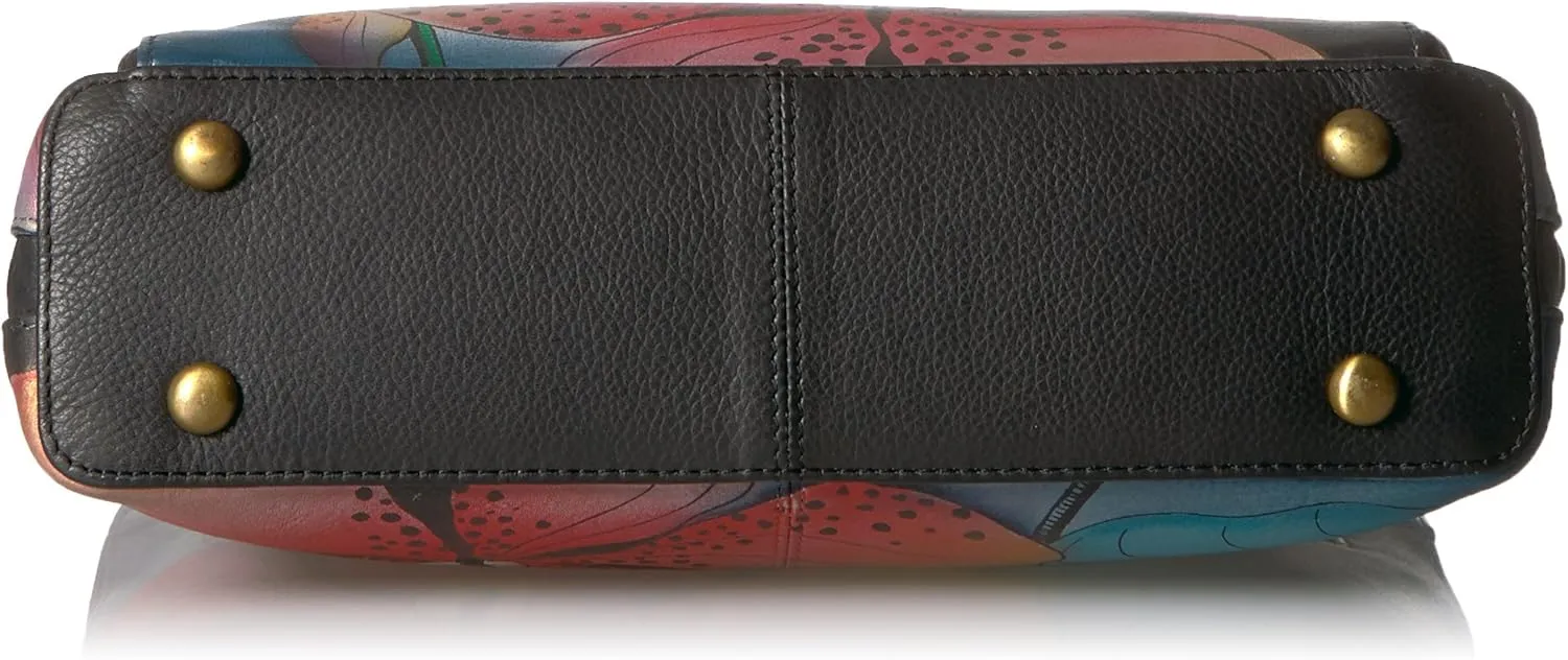 Anna by Anuschka Handpainted Leather Women's Zip Around Organizer Cross Body