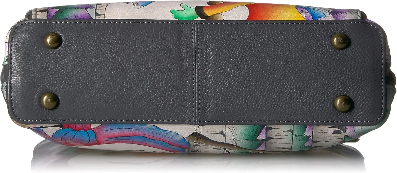 Anna by Anuschka Handpainted Leather Women's Zip Around Organizer Cross Body