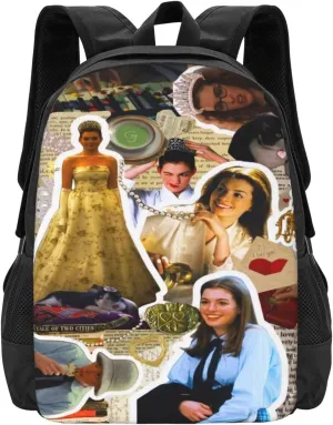 Anne Actor Hathaway Backpack Laptop Computer Backpacks Travel Bag Double Shoulder Daypack for Work Hiking 15.6 Inch