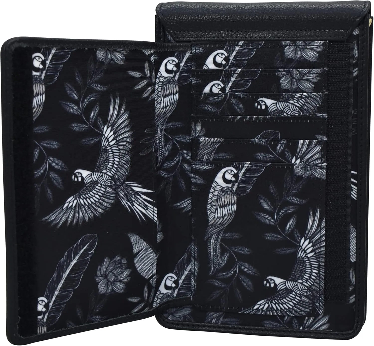 Anuschka Cell Phone Crossbody RFID Blocking Wallet - Wanderlust Collection - Nylon Fabric with Genuine Leather Trim