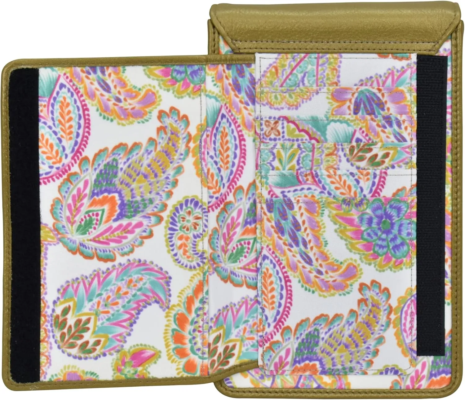 Anuschka Cell Phone Crossbody RFID Blocking Wallet - Wanderlust Collection - Nylon Fabric with Genuine Leather Trim