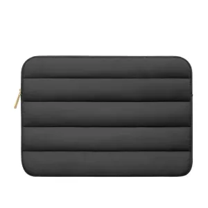 ANYPACK Laptop Handbag Black Puffy Sleeve Case Multi Functional Compartments For Business