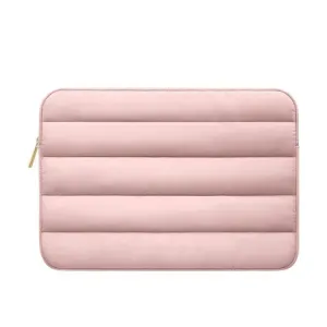 ANYPACK Laptop Handbag Pink Puffy Sleeve Case Multi Functional Compartments For Business