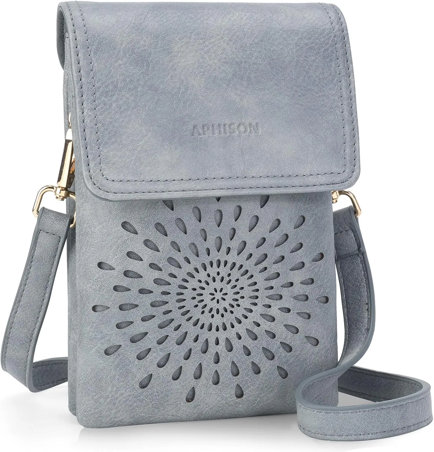 APHISON Small Crossbody Bags for Women Trendy, Leather Crossbody Phone Purses Handbags with Adjustable Strap