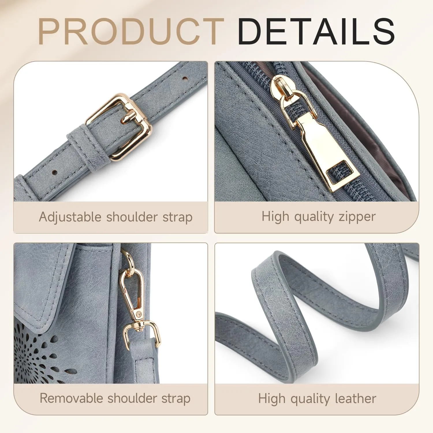 APHISON Small Crossbody Bags for Women Trendy, Leather Crossbody Phone Purses Handbags with Adjustable Strap