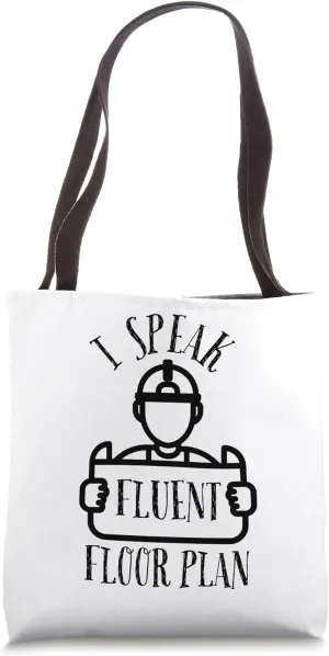 Architectural Enthusiast "I Speak Fluent Floor Plan" Artisti Tote Bag