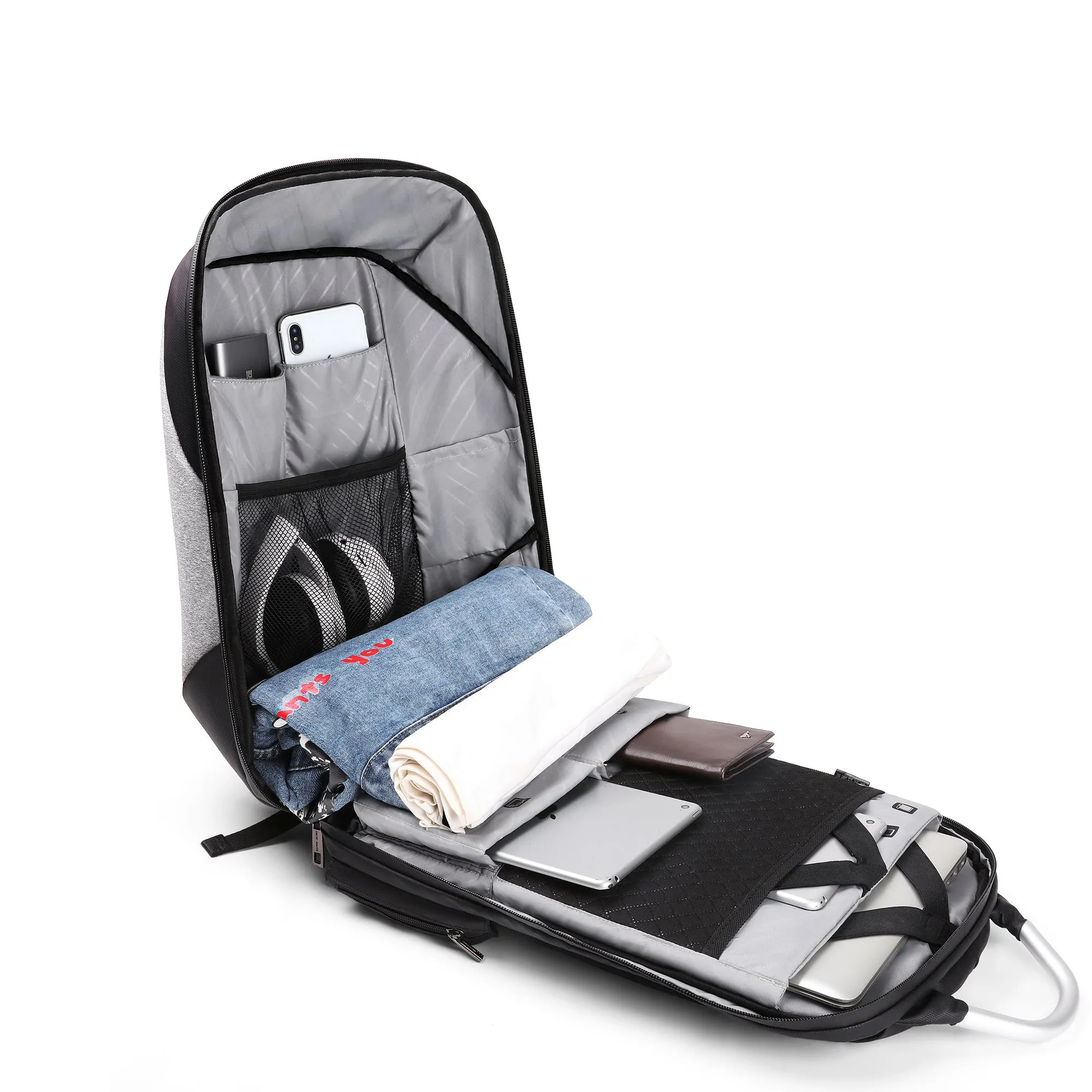 Arctic Hunter 360 degree Laptop Backpack Water Resistant Anti-Theft Pocket with USB Port And Separate Laptop Compartment Premium Office Backpack B00208 Black