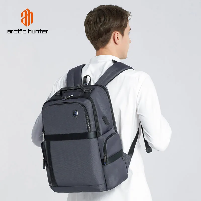 Arctic Hunter Premium Laptop Shoulder Backpack TSA Friendly Opening Water/Scratch Resistant Daypack with Built in USB/Earphone Port for Men and Women, B00449