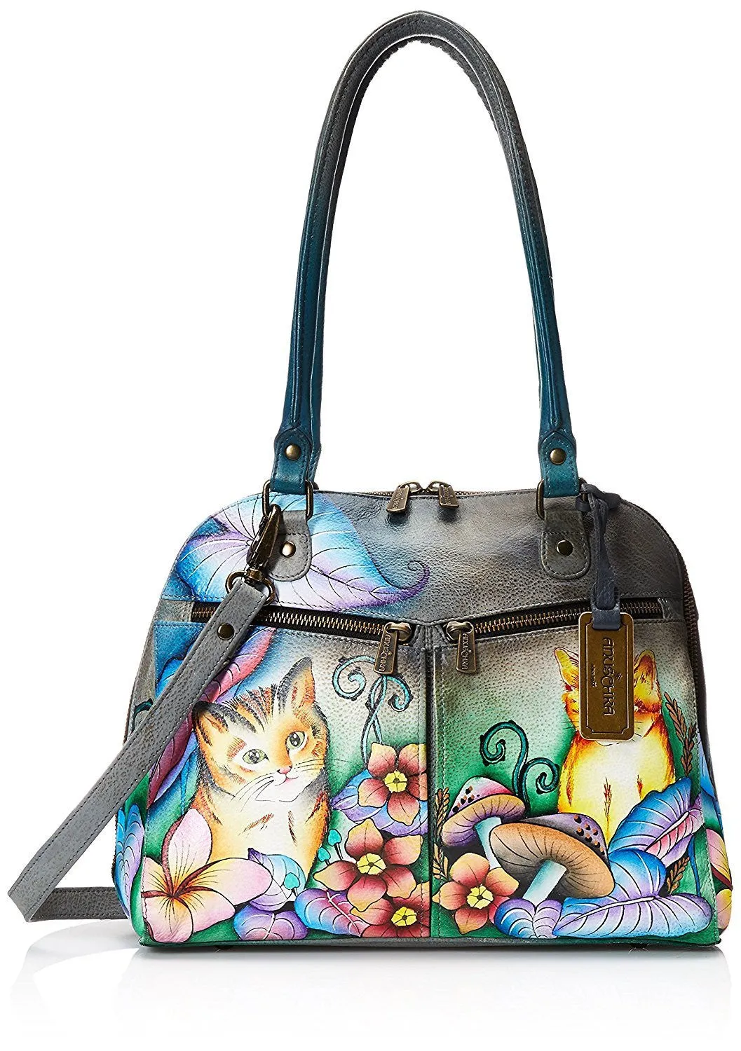 Around Full catalog Anuschka Hand Zip Localized shipping Satchel Leather Organizer Painted Leather Bag by