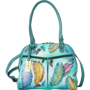 Around Full catalog Anuschka Hand Zip Localized shipping Satchel Leather Organizer Painted Leather Bag by