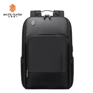 Artic Hunter Tough Men Shoulder Daypack Water Resistant Synthetic Durable Backpack with Built in USB and Headphone Port, B00403