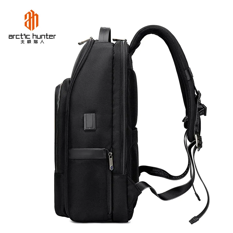 Artic Hunter Tough Men Shoulder Daypack Water Resistant Synthetic Durable Backpack with Built in USB and Headphone Port, B00403