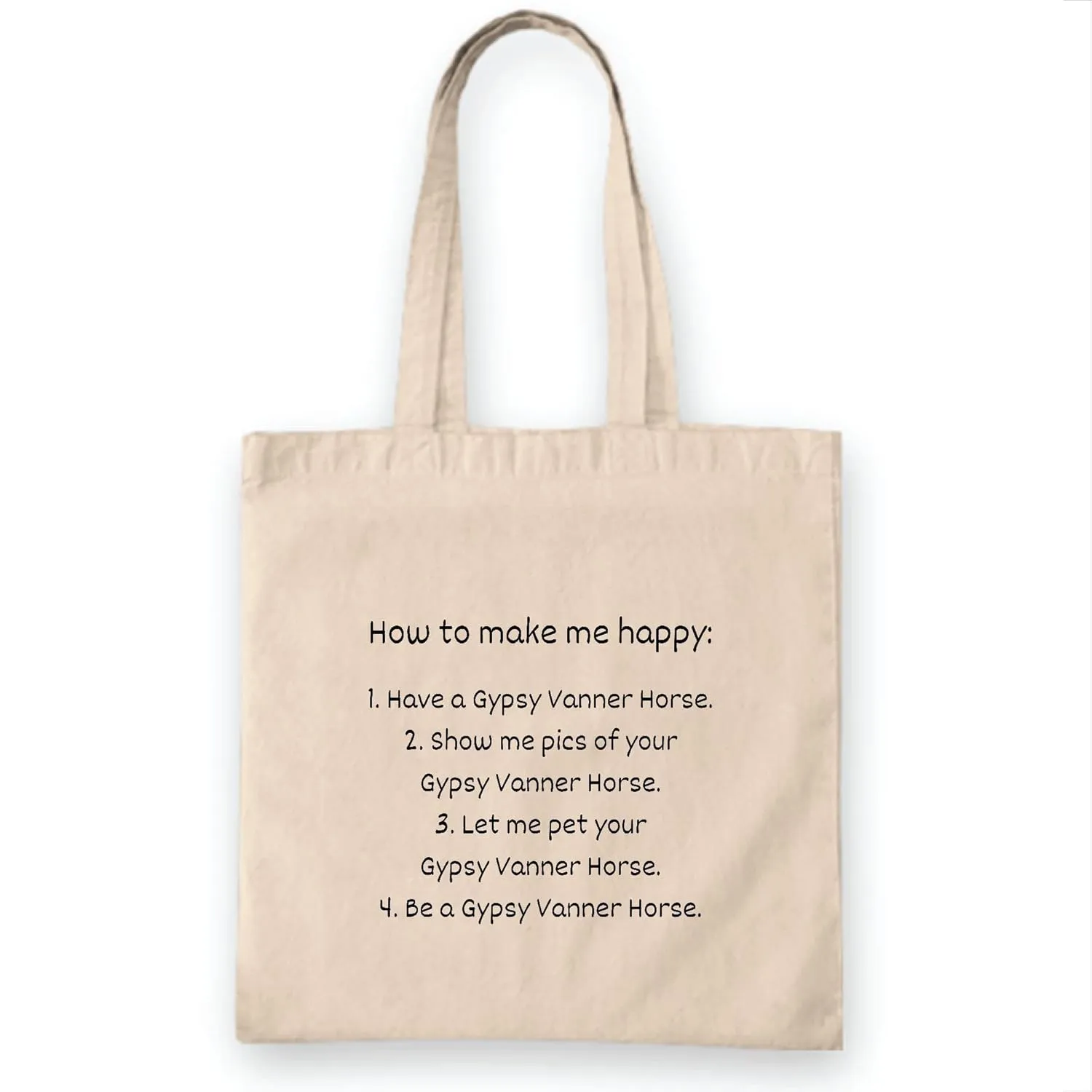 Ask me about my Gypsy Vanner Horse funny cute for horse lovers Natural White Multicolor Canvas Tote Bag