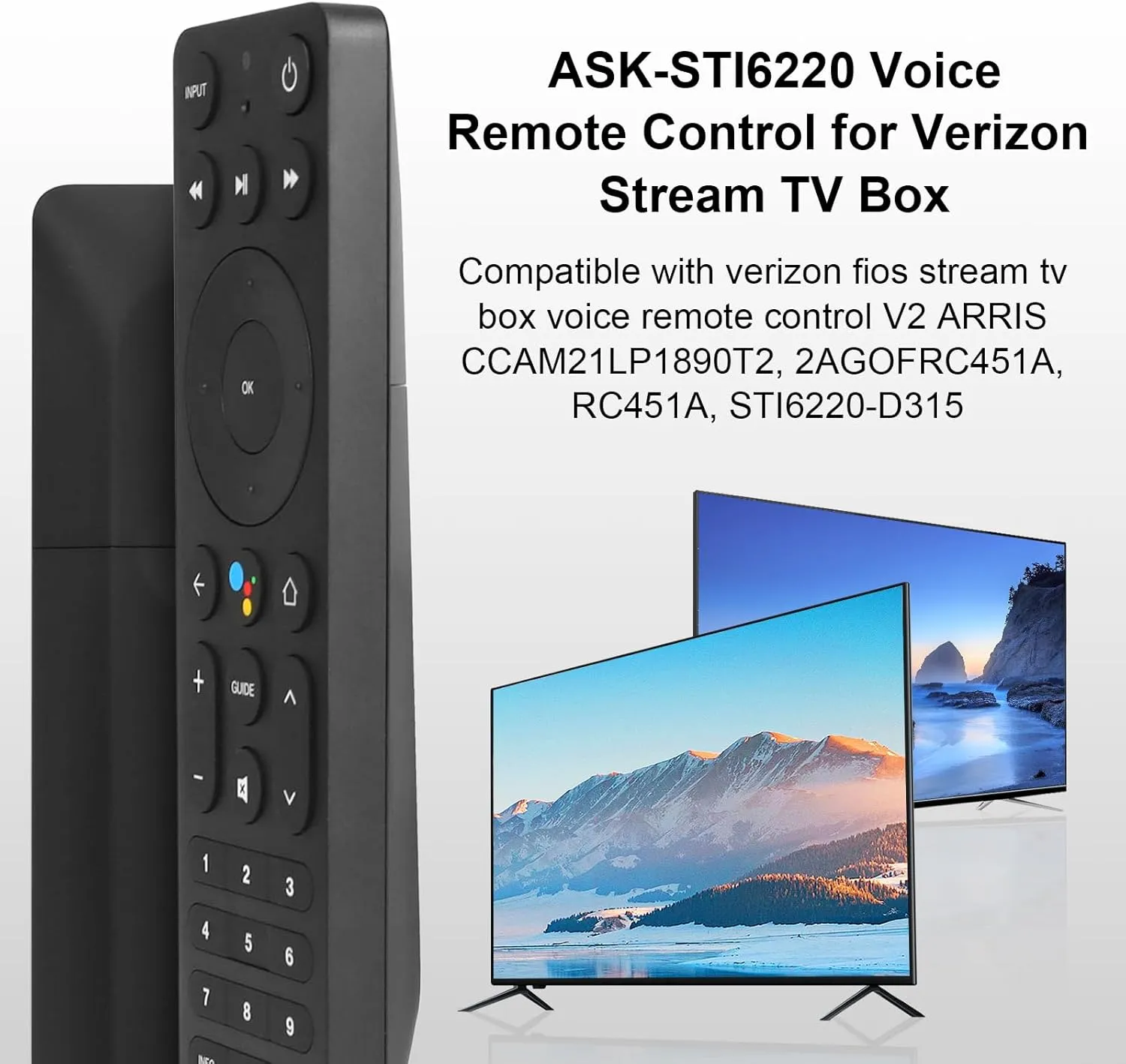 ASK-STI6220 Voice Remote Control for Verizon Stream TV, ASKSTI6220 Remote for Verizon Stream TV Box 4K 8K Voice Remote Control V2 Arris