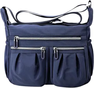 Athletic Crossbody Bags for Women Fabric Nylon Multi Pocket Crossbody Bags Carry Options for Work and Daily Use(BU2)
