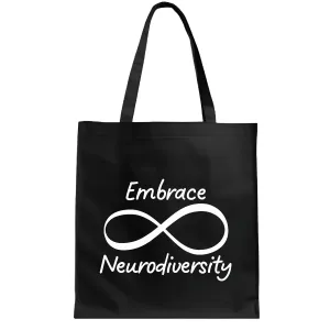 Autism Gift for Educators and Advocates Navy Black Multicolor Canvas Tote Bag