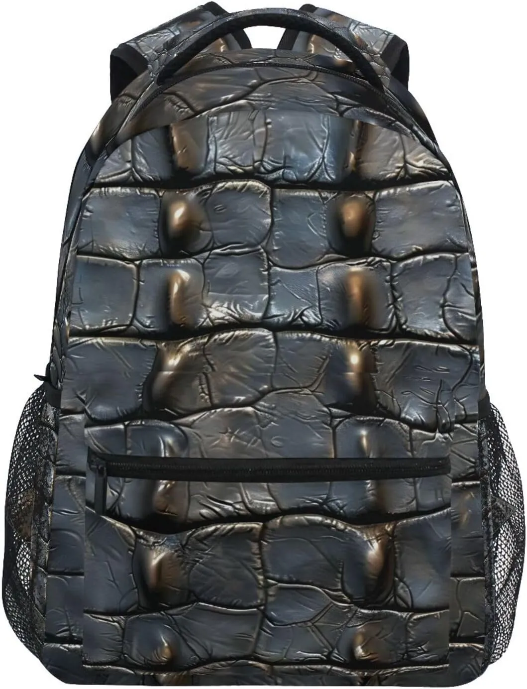 Backpack Alligator Leather Texture for Women Men Laptop Travel Backpack Book Bag Daypack 11.4 ×16 In