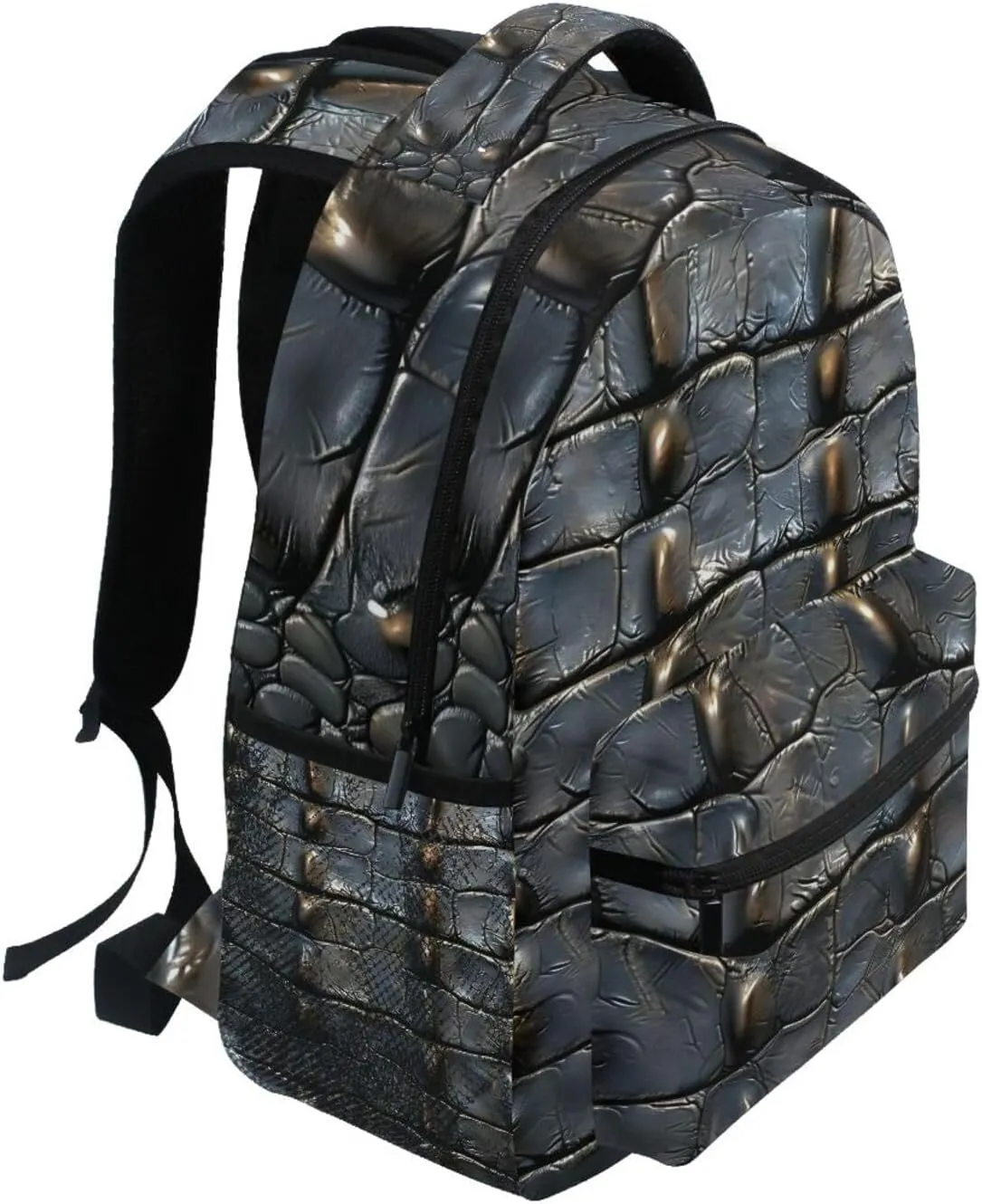 Backpack Alligator Leather Texture for Women Men Laptop Travel Backpack Book Bag Daypack 11.4 ×16 In
