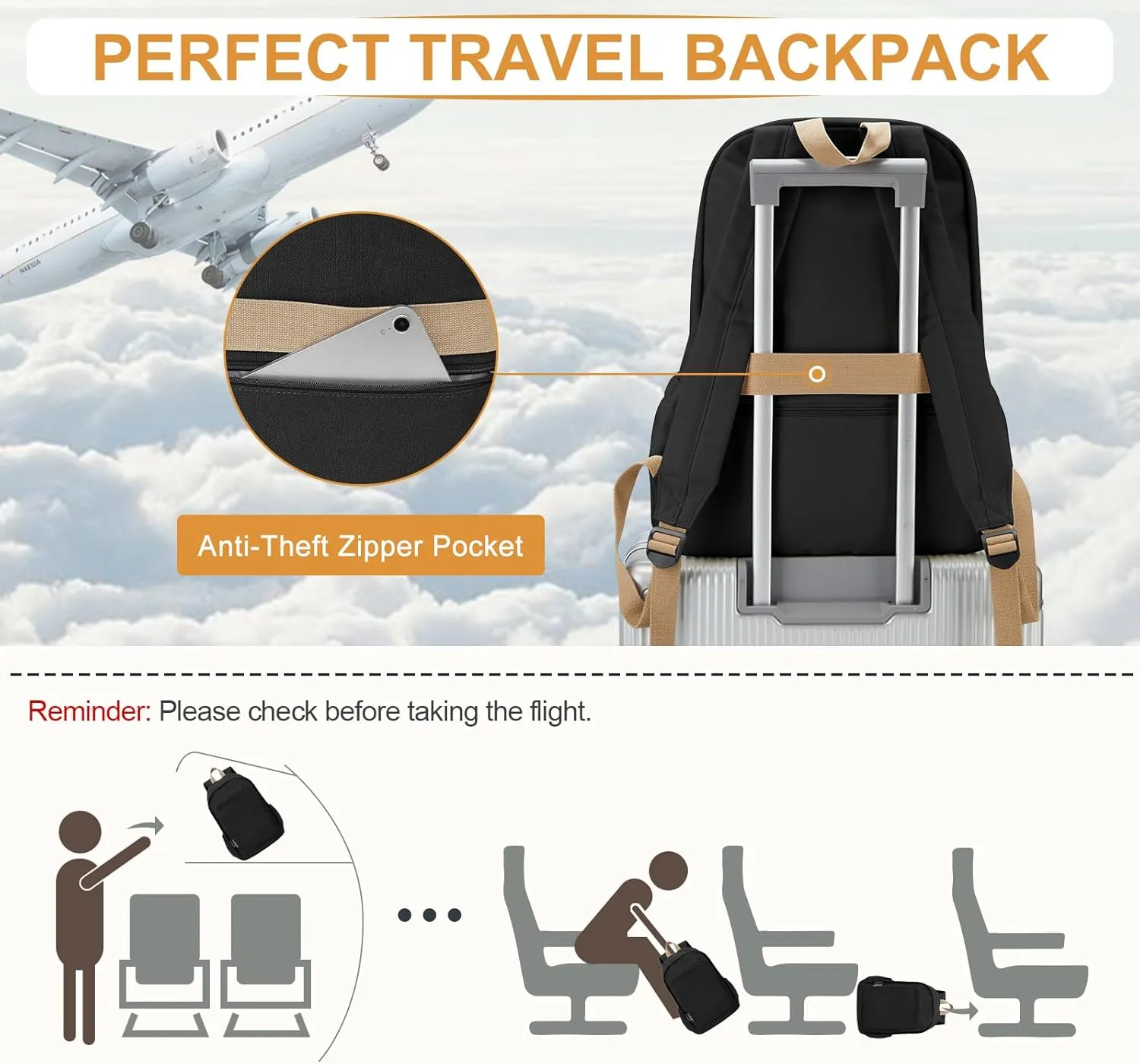 Backpack for School Women Men, Canvas Backpack Bookbag for Teens Girls Boys, Lightweight College School Back Pack Book Bag Casual Daypack Mochilas Escolares para Adolescentes