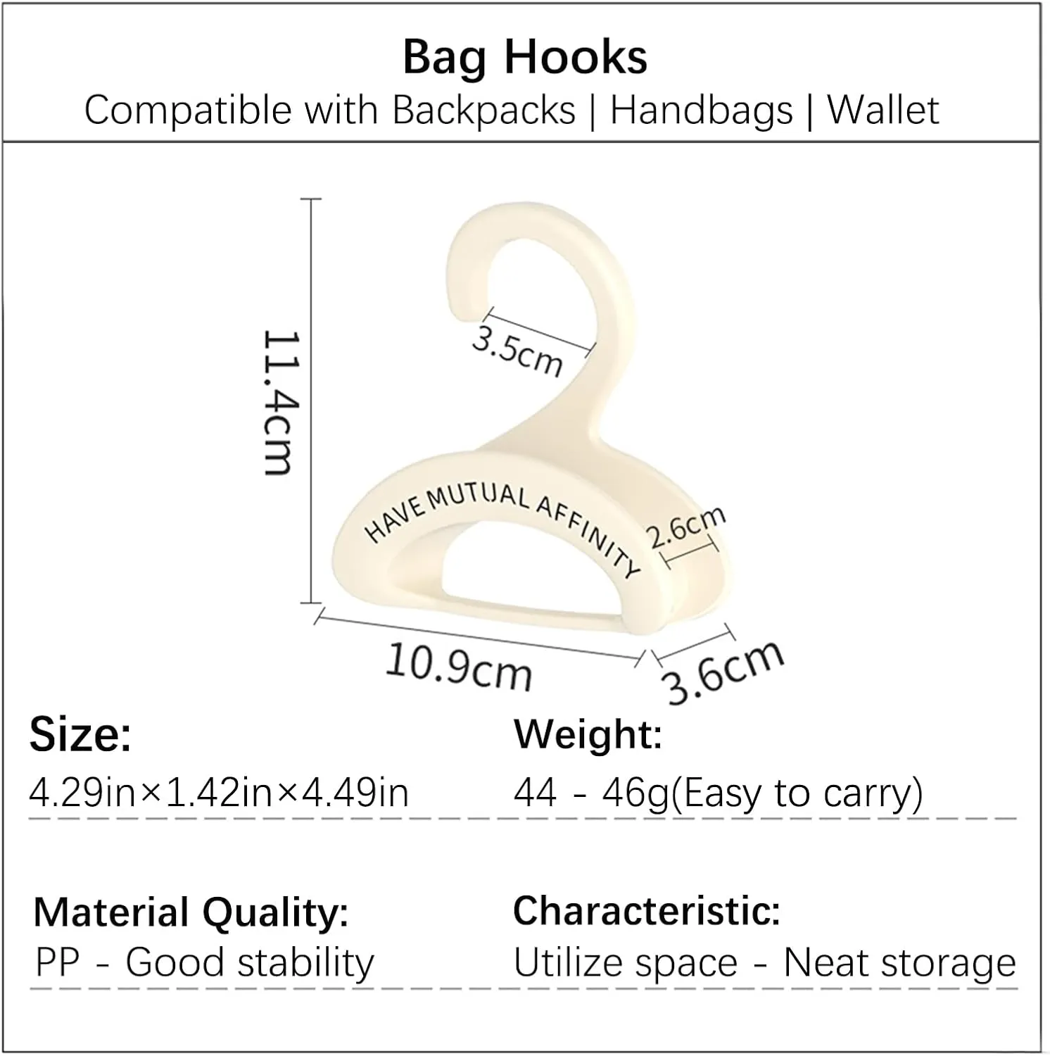 Bag Hanger - Purse Hooks for Closet - Over Closet Rod Hanger for Organizer Storage Purses | Backpacks |Satchels | Crossovers | Handbags | Tote is Ideal Wardrobe Storage Solution（4 Pack）