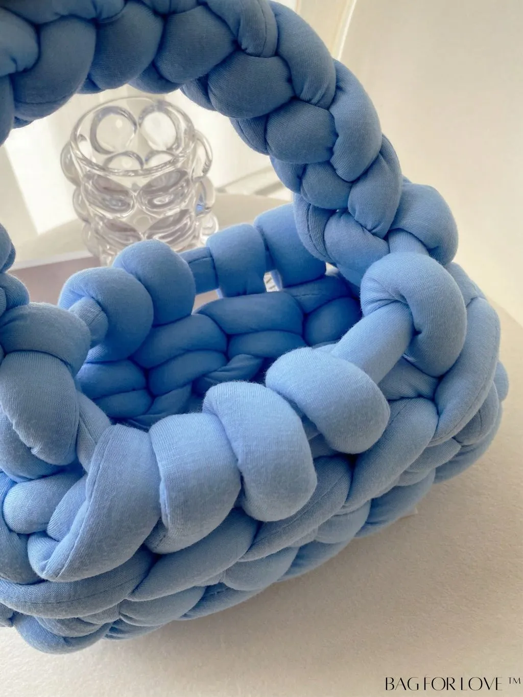 BagForLove - Compact Solid Color Top Handle Crochet Bag