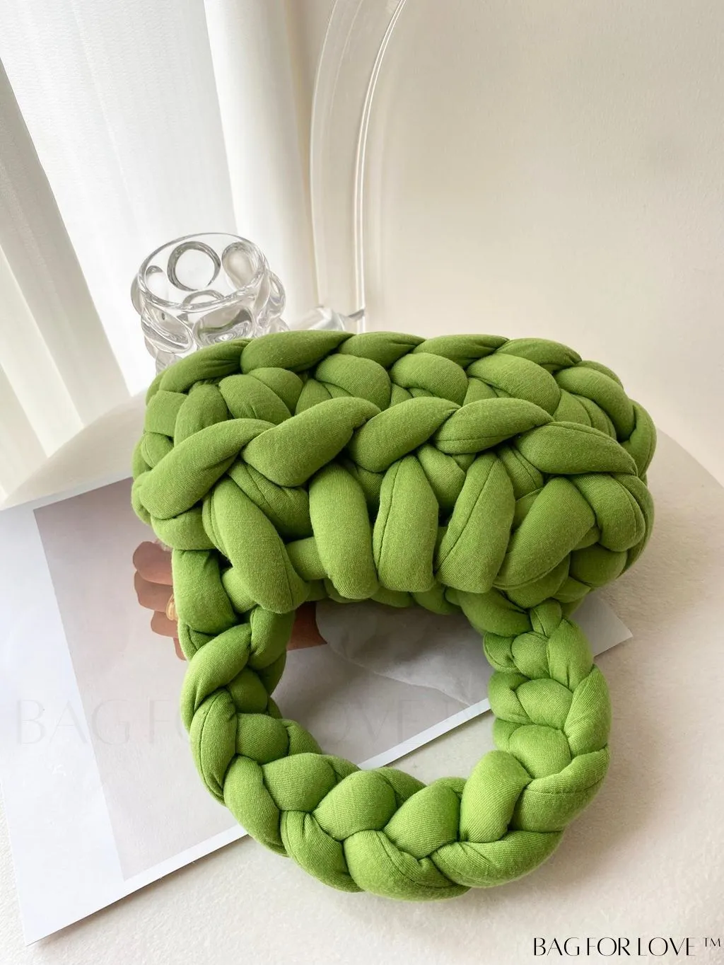 BagForLove - Compact Solid Color Top Handle Crochet Bag