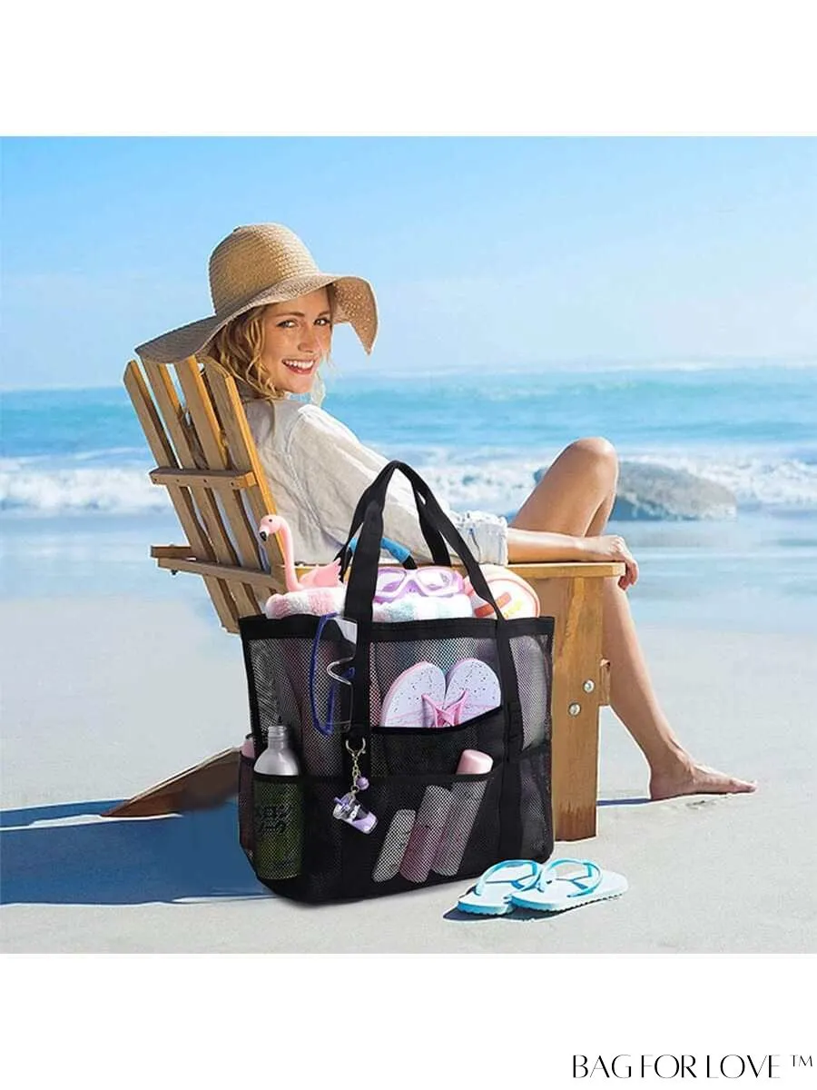 BagForLove - Portable Beach Tote: Large Capacity Mesh Bag for Toy Storage & Travel