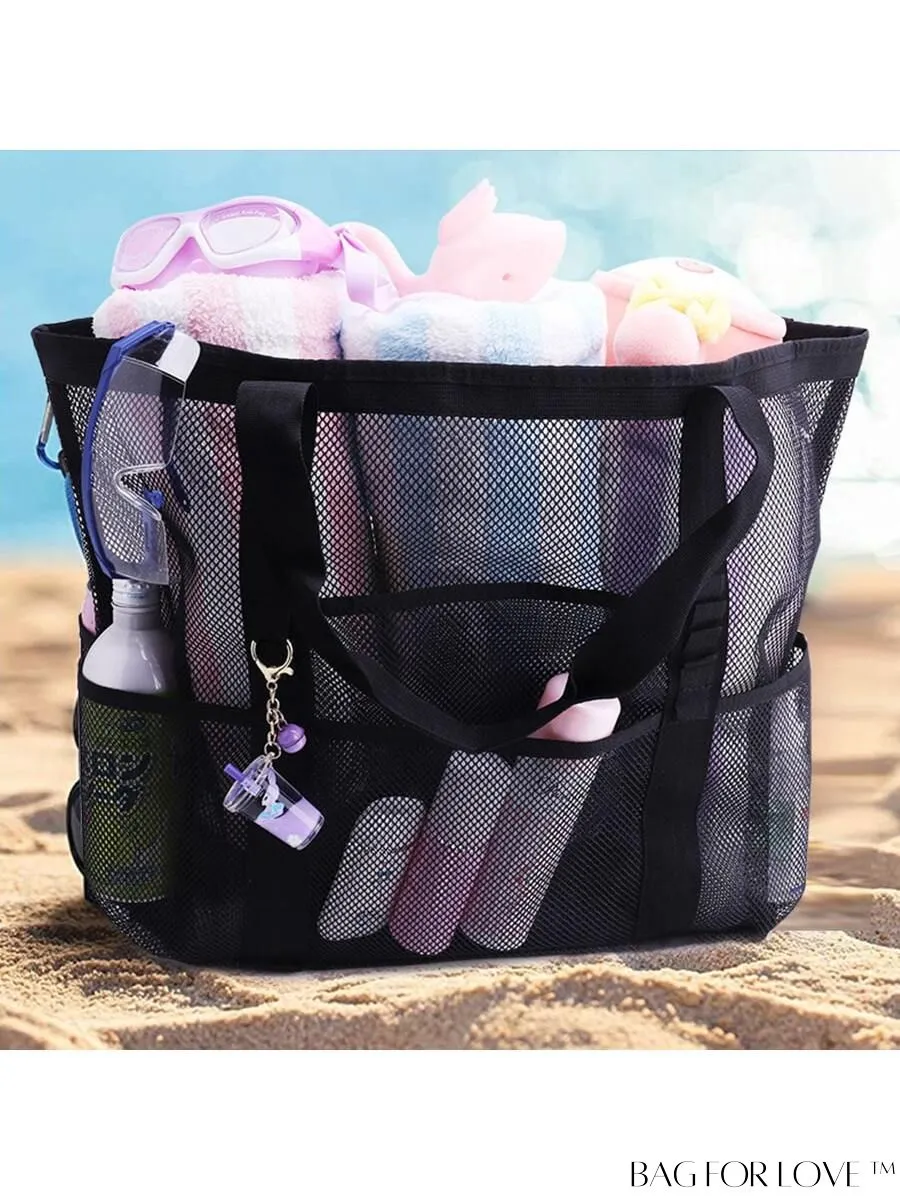 BagForLove - Portable Beach Tote: Large Capacity Mesh Bag for Toy Storage & Travel