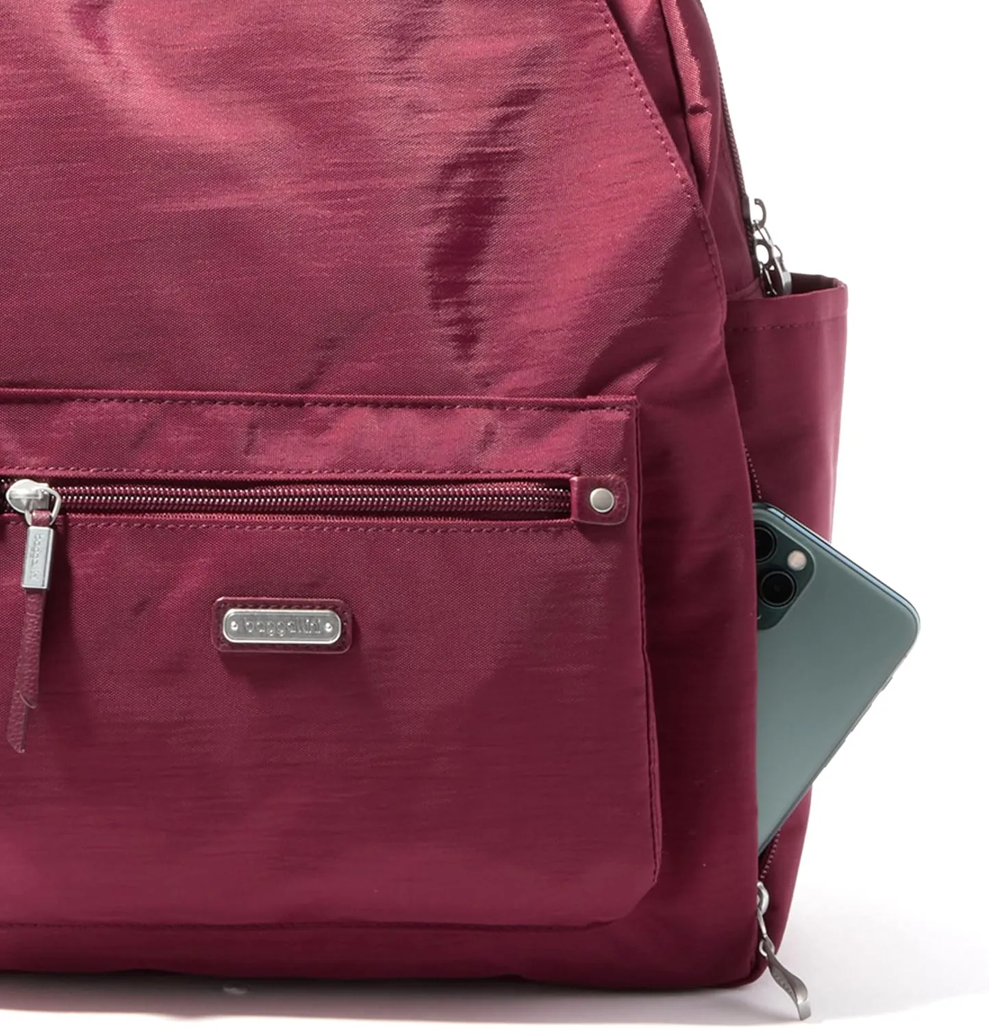 Baggallini All Day Backpack with RFID Phone Wristlet - Lightweight Travel Backpack for Women