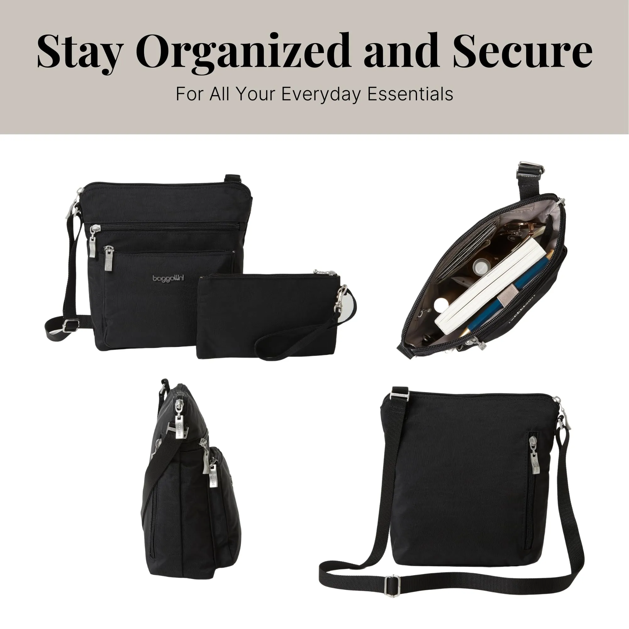Baggallini Pocket Crossbody With Rfid