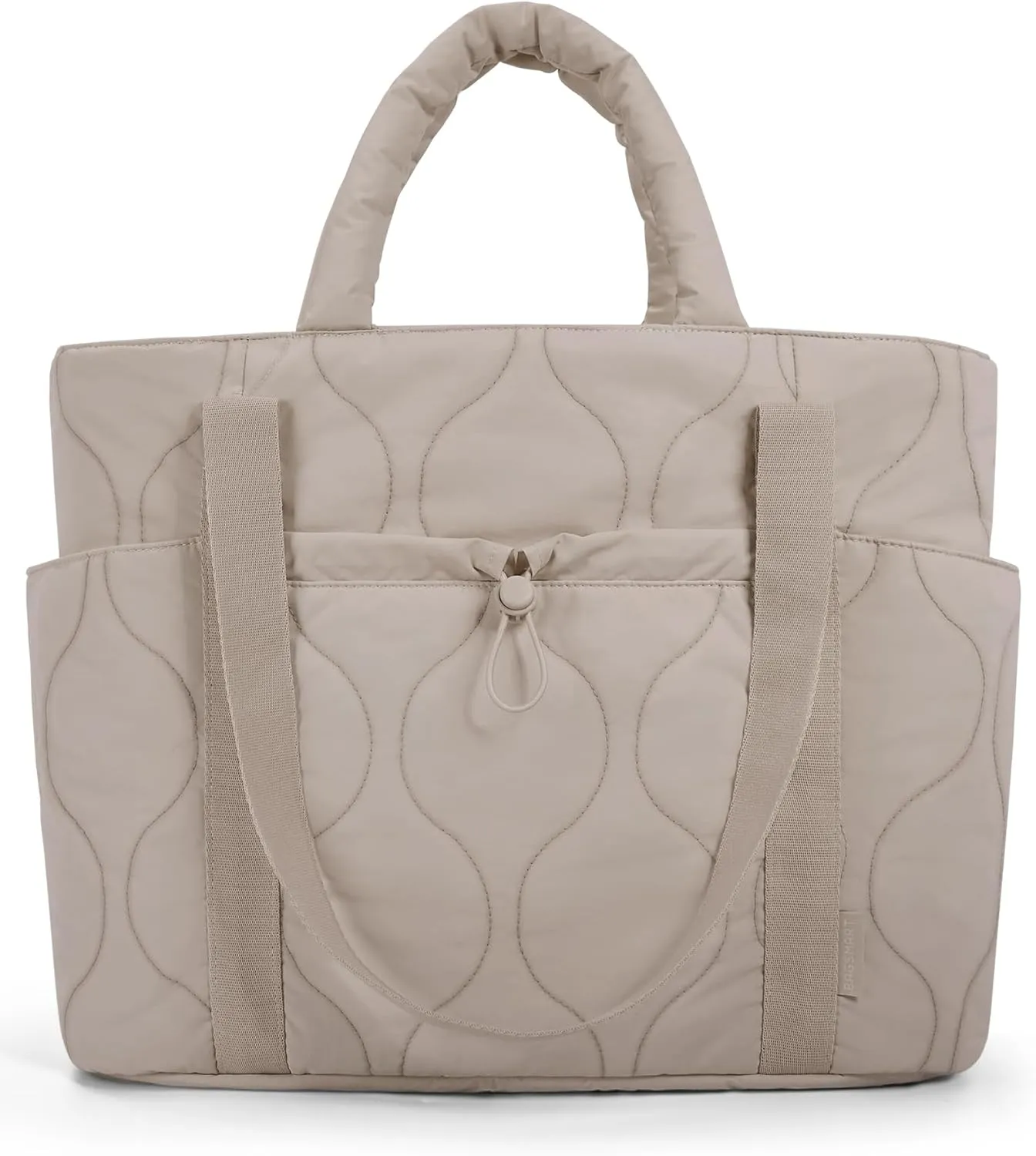 BAGSMART Puffer Tote Bag for Women, Quilted Travel Top Handle, Large Lightweight Shoulder Handbags with Zipper