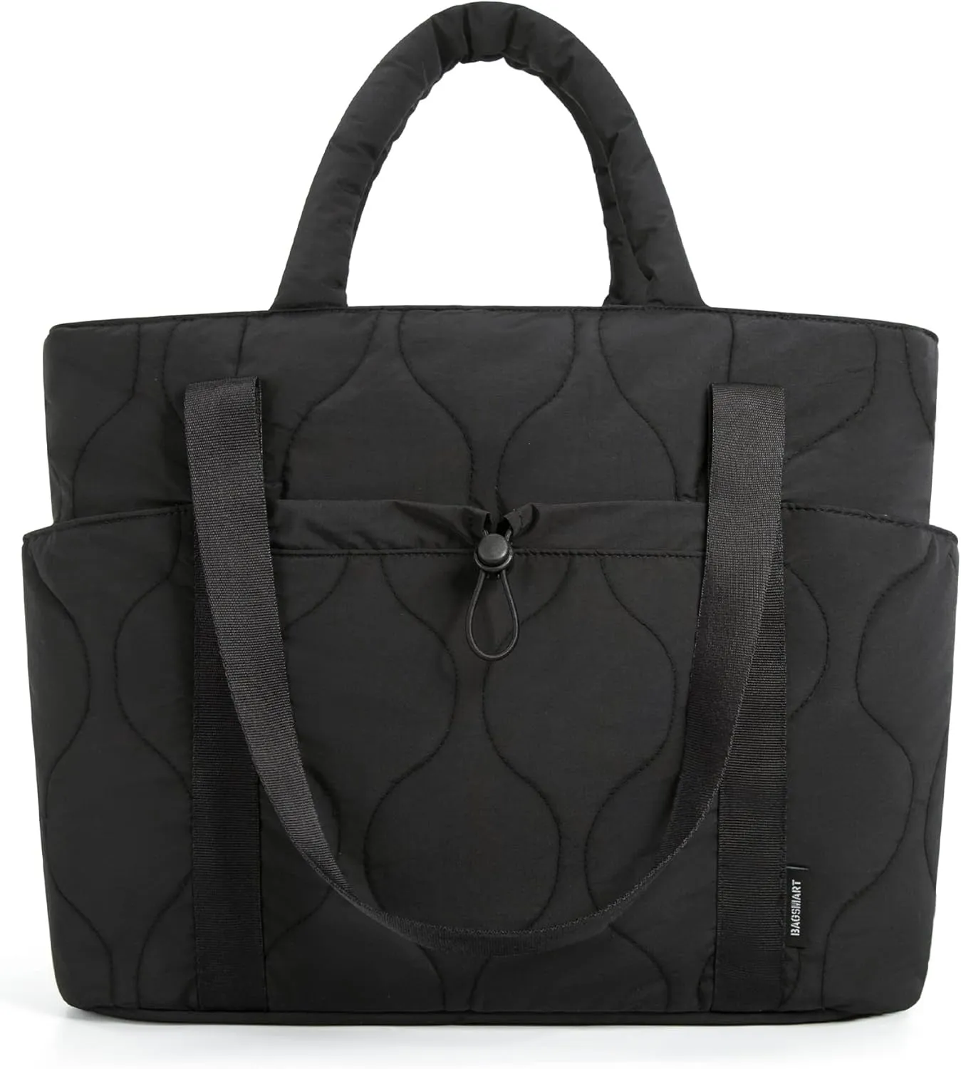 BAGSMART Puffer Tote Bag for Women, Quilted Travel Top Handle, Large Lightweight Shoulder Handbags with Zipper