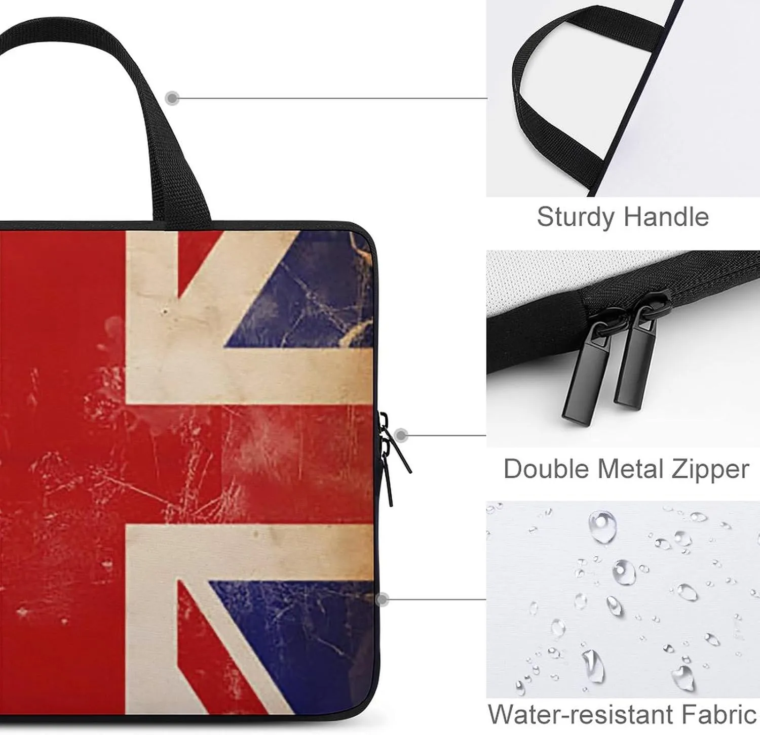 Bahamas Flag Teacher's Tote Men's Laptop Bag Leather Waterproof Briefcase Portable Pattern