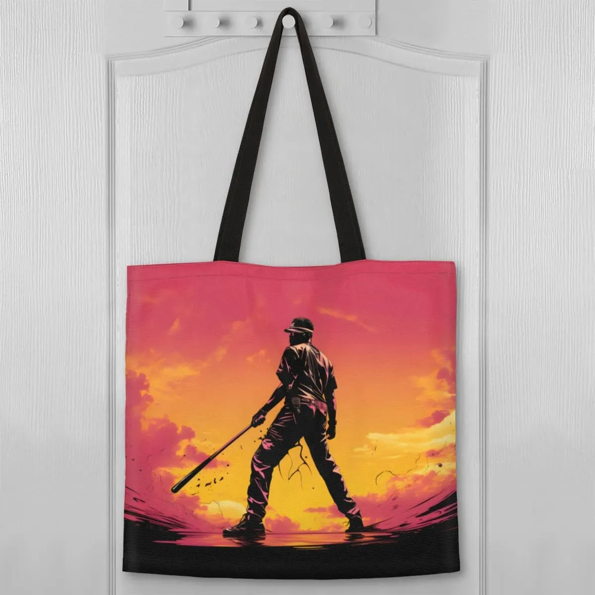 Bananas And Flowers Canvas Tote Bag for Women Men Stylish Tote Handbag Shoulder Bag Reusable Grocery Bag