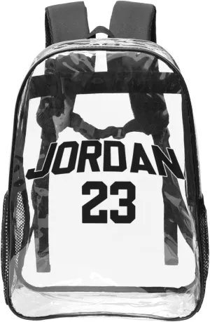 Basketball Goat 23 Transparent Backpack 16 Inch Laptop Backpack Large Capacity Backpack Travel Bag