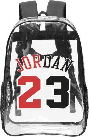 Basketball Goat 23 Transparent Backpack 16 Inch Laptop Backpack Large Capacity Backpack Travel Bag