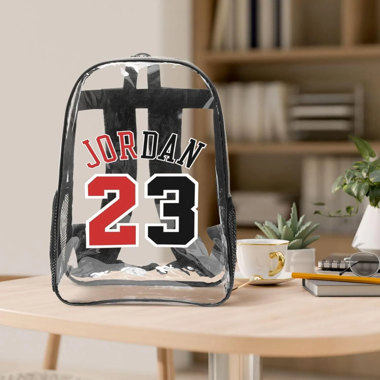 Basketball Goat 23 Transparent Backpack 16 Inch Laptop Backpack Large Capacity Backpack Travel Bag
