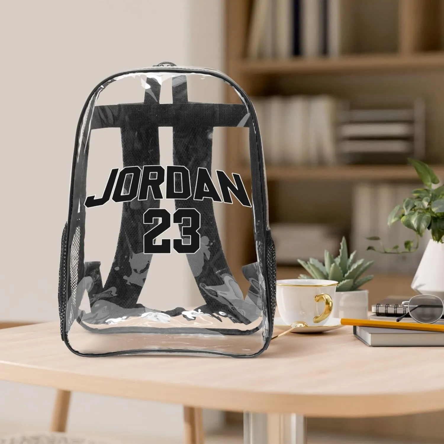 Basketball Goat 23 Transparent Backpack 16 Inch Laptop Backpack Large Capacity Backpack Travel Bag