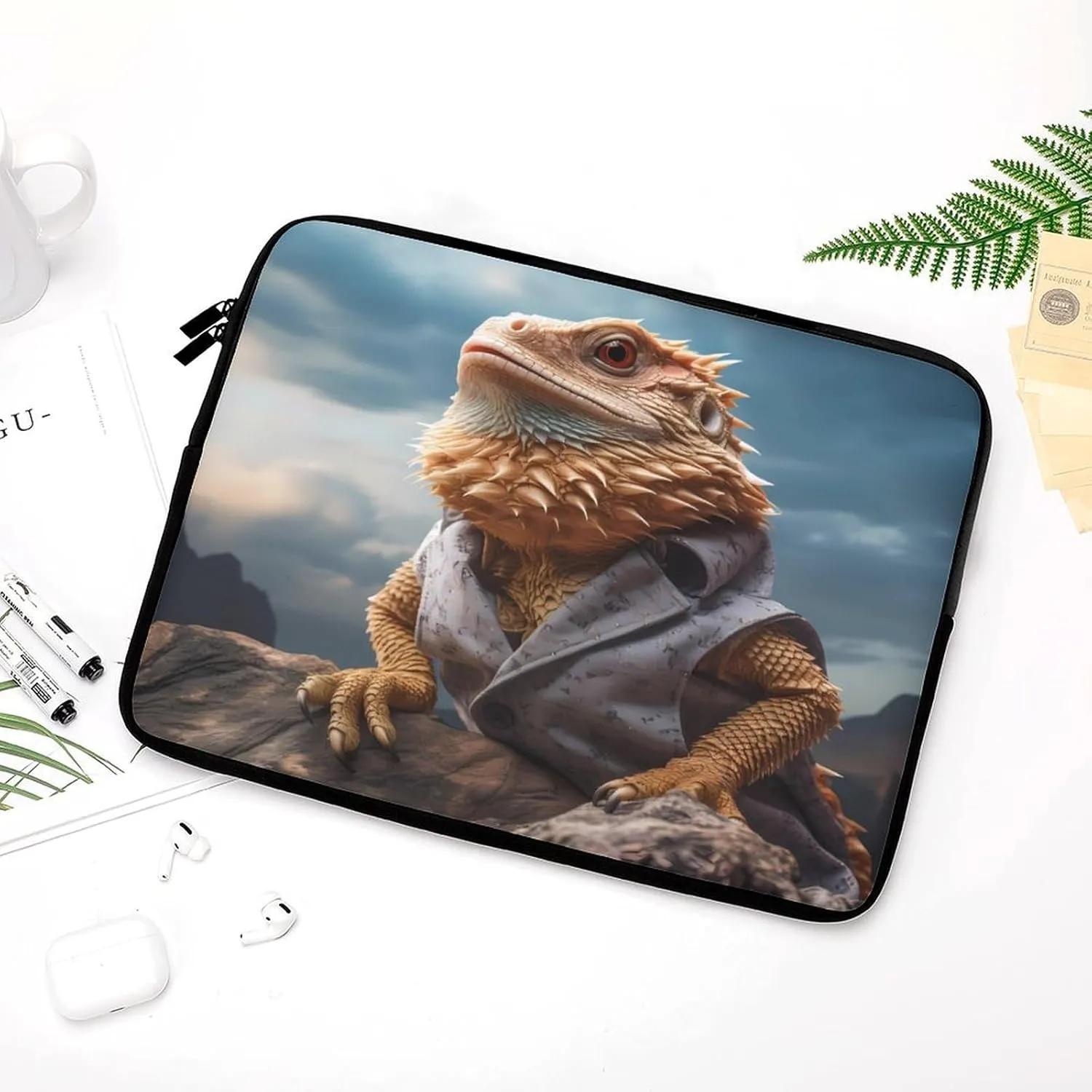Bearded Dragon Lizard Animal Laptop Sleeve Bag Shockproof Computer Carrying Case Notebook Cover Briefcase 15inch, style